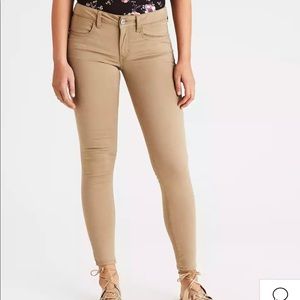 American Eagle AE Super Stretch X Tan Khakis